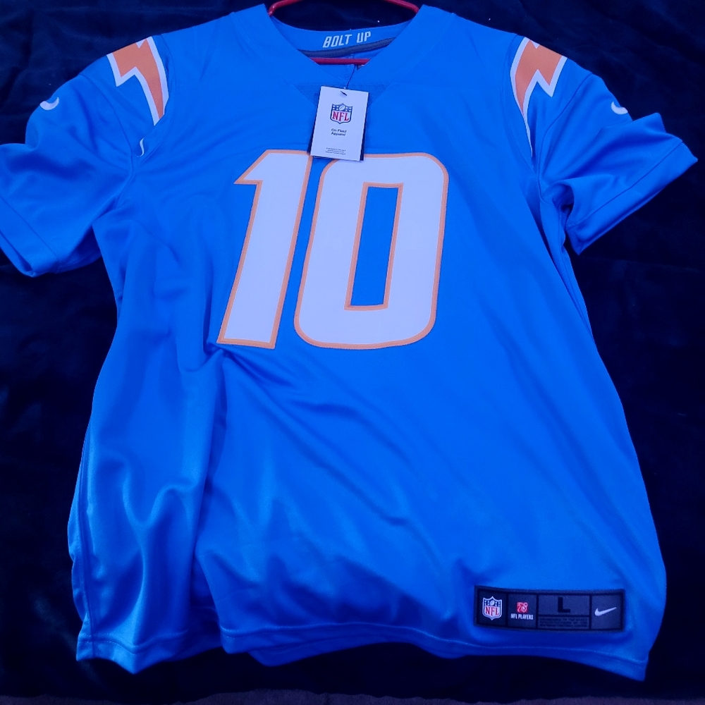 #10 Justin Herbert Chargers Powder blue football Jersey